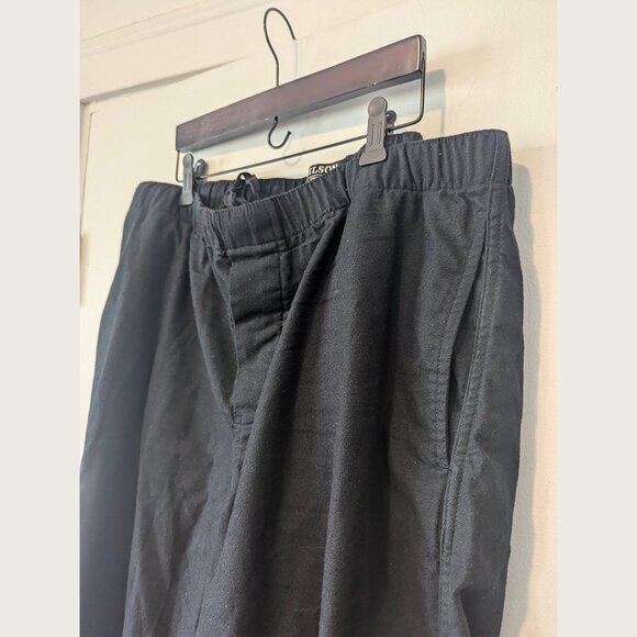 FILSON - Drawstring black cotton pants - Sz L - Picture 2 of 10